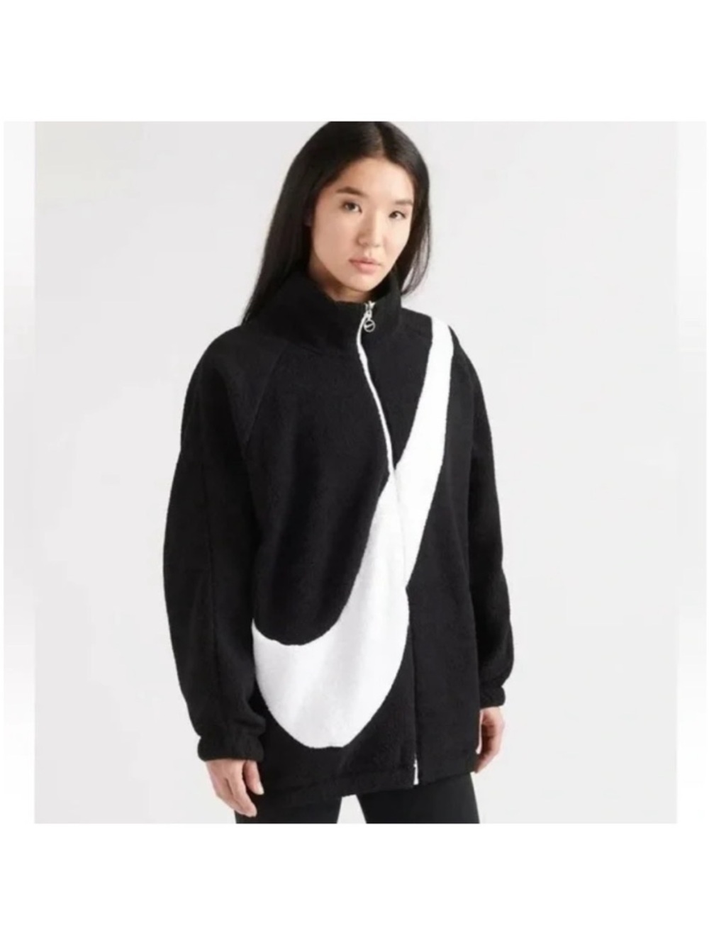 Nike Sportswear Swoosh Reversible Sherpa/Boa Jacket size xs